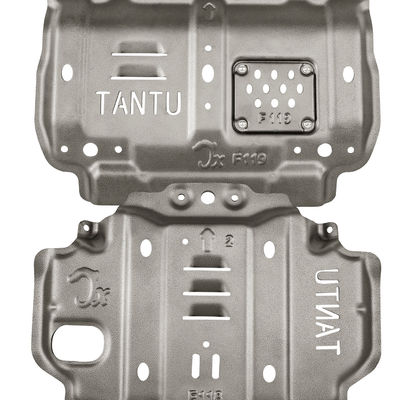18 Toyota Tundra Silver Motor Protector Skid Plate με αρχική τρύπα και εγκατάσταση αυτοκινήτου