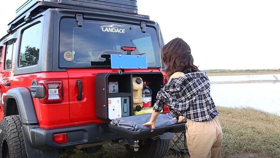 2016-2018 Landace 4x4 εξωτερικά αξεσουάρ πίσω τοποθέτηση Αλουμινίου αποθήκευση εργαλείων κουτί για Jeep