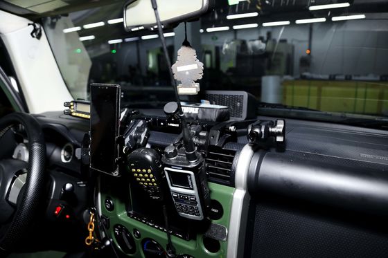 FJ Cruiser 6 Gang Wireless Car Switch Panel με κάλυμμα τηλεφώνου και στήριγμα κονσόλας