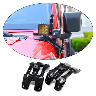 JEEP Wrangler JL A Πυλώνας Hood Mount Light Brackets Ανθεκτικό στη διάβρωση κράμα αλουμινίου