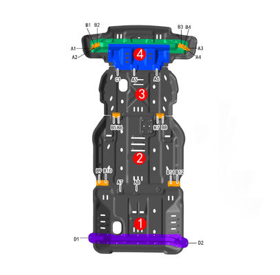 Ραμ 1500 Πλακέτα ολίσθησης Παγκόσμιος κινητήρας τοποθέτησης Κάτω πλάκα προστασίας για υψηλά εξαρτήματα αυτοκινήτων