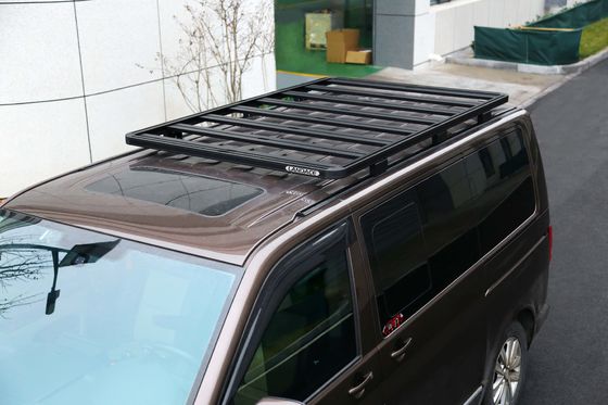 Προσαρμοσμένο λογότυπο Μαύρη Powder Coat Αλουμινίου Σύνθετο οροφή αποσκευές για Volkswagen Multivan