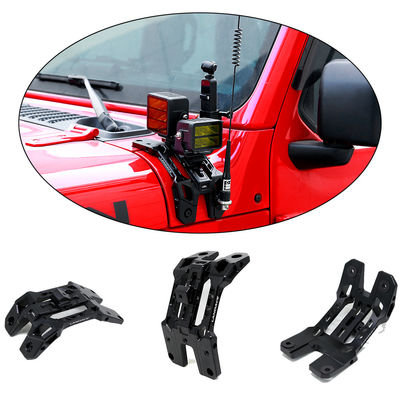 2018-2019 Jeep Wrangler JL Αλουμινίου Hood Mount Camera Holder Σχεδιασμένο με φως LED