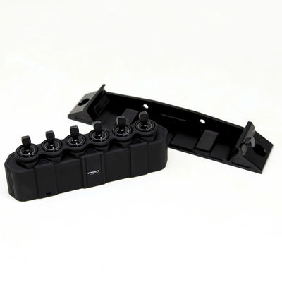 Παγκόσμιο έτος Παγκόσμιο BLACK 6 Gang LED Car Control Switch Panel Ηλεκτρονικό σύστημα αναμετάδοσης
