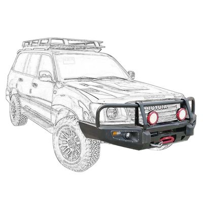 Προσαρμοσμένο Steel Car Bodykit Bull Bar Front Bumper για την Toyota LC100