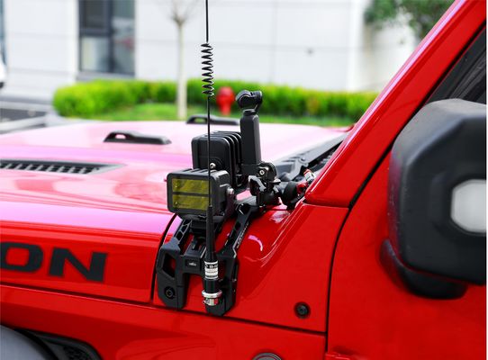 Ασημένια λαμπρή θήκη στερέωσης off-road Wrangler με υψηλή μηχανική κατασκευή CNC