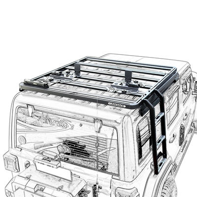 18-23 Wrangler Rubicon Jeep Side Ladder Ανθεκτικό υλικό από χάλυβα για περιπέτειες εκτός δρόμου