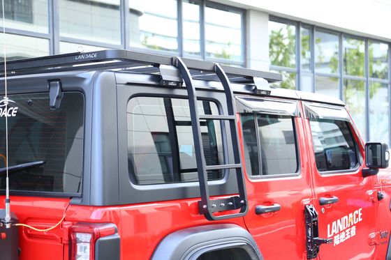 JEEP Εγκατάσταση αυτοκινήτων Μαύρη Αλουμινίου Σκάλα Ρακ για Προκλητικά Περιβάλλοντα
