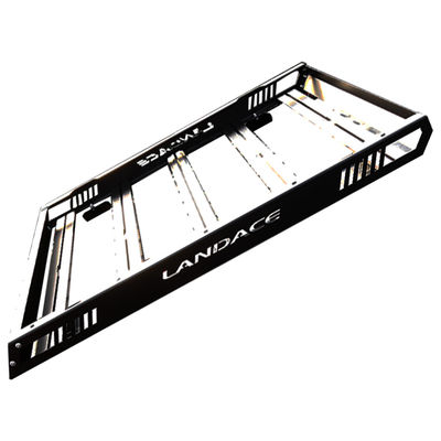 Μαύρο 1455x1425x113MM Παγκόσμιο ράφι καλαθιού οροφής αυτοκινήτου με πλευρικό φορητή αλουμινίου