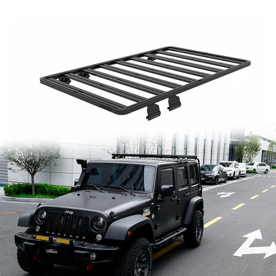 JEEP JK 4X4 Off Road Vehicle Roof Rack Μαύρο κράμα αλουμινίου με οδηγίες εγκατάστασης