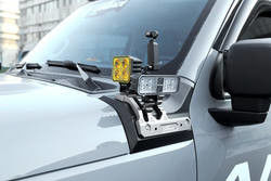 Χάλυβα άνθρακα Landace μαύρη σκόνη επικαλυμμένες φωτεινές στήριξης τοποθέτησης με CNC επεξεργασία