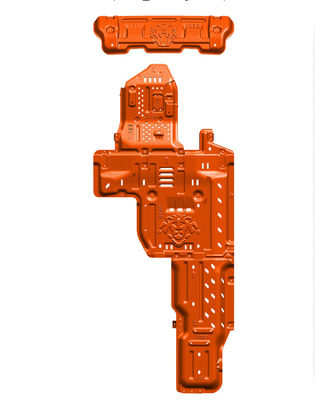 5mm πάχος αλουμινίου πορτοκαλί σύνολο Wrangler JL Skid Plate 19 για off-road απόδοση