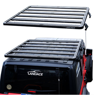 189x122x30 Akzo Nobel Powder Coated Aluminium Roof Rack για το Jeep Wrangler 4x4 σε μαύρο