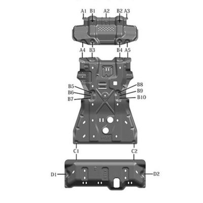 Εύκολη εγκατάσταση Toyota Fortuner Συσκευές Steer Quick Attach Plate Ασφάλεια του κινητήρα