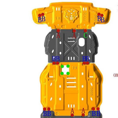 OEM αποδεκτό από κράμα μαγγανίου-αλουμινίου RAM 3D κάτω από θωράκιση οχήματος
