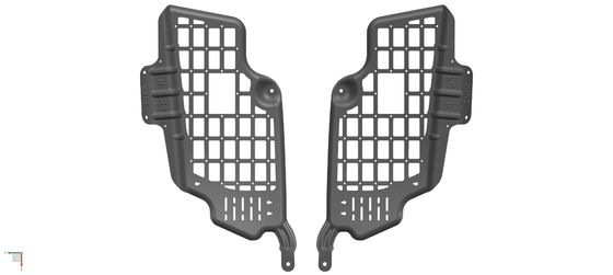 Εύκολα Black Molle πίσω παράθυρα αποθήκευσης πάνελ για offroad εξοπλισμού και εργαλεία ανάκτησης