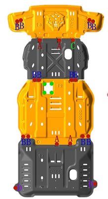2011-2019 RAM Transmission Underbody Splash Guard Landace Εξωτερικά εξαρτήματα οχημάτων