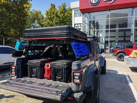 Ασημένιο και μαύρο ατσάλι άνθρακα 4x4 Offroad Auto Part Bed Rack System για το Ford Raptor