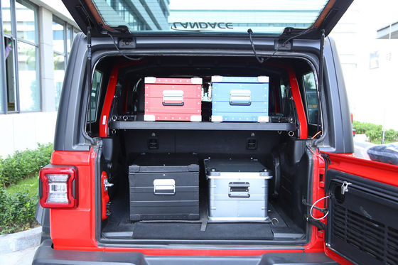 Εσωτερικό ράφι αποθήκευσης Jeep Cargo Μαύρη εξώθηση αλουμινίου που χρησιμοποιείται για προϊόντα αποθήκευσης