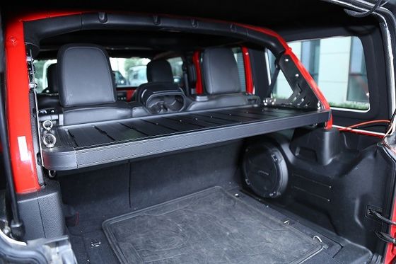 Εύκολη εγκατάσταση πίσω φορτηγό ράφι για Jeep Wrangler 4 πόρτες με σκληρό ράφι αποθήκευσης