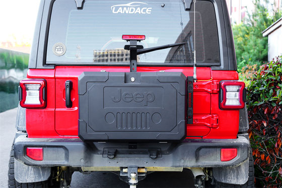 Κουτί αποθήκευσης αλουμινίου κράματος για την πύλη της ουράς Αντικατάσταση ελαστικού για Jeep Wrangler JL JK