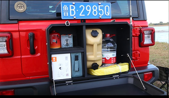 Κουτί αποθήκευσης αλουμινίου κράματος για την πύλη της ουράς Αντικατάσταση ελαστικού για Jeep Wrangler JL JK