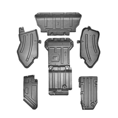 Wrangler JK JL Οχήματα εκτός δρόμου Προστατευτική κάτω πλάκα Ασημένιο Σφουγγαρισμός λάσπης Φλάπ Προστάτης