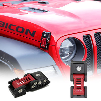 Jeep JL Προσαρμογή 2X Αλουμινίου Καπό Κλειδί Κλειδί Κλειδί Κλειδώματος Κλειδώματος με επιφάνεια ανωτισμού