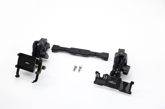 Πολλαπλό κάλυμμα τηλεφώνου Dash + GoPro Mount με αλουμινένιο σιδηρόδρομο, ευέλικτη γωνία για το 2018-2022 Jeep Wrangler