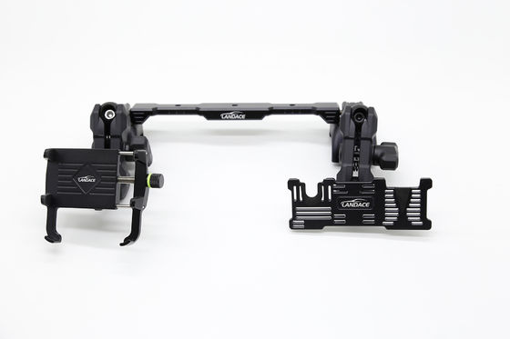 Πολλαπλό κάλυμμα τηλεφώνου Dash + GoPro Mount με αλουμινένιο σιδηρόδρομο, ευέλικτη γωνία για το 2018-2022 Jeep Wrangler